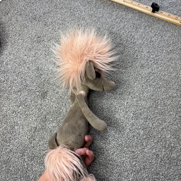 Jellycat Fancy Poodle London Penelope plush stuffed toy dog pink gray glam doll - Picture 9 of 11